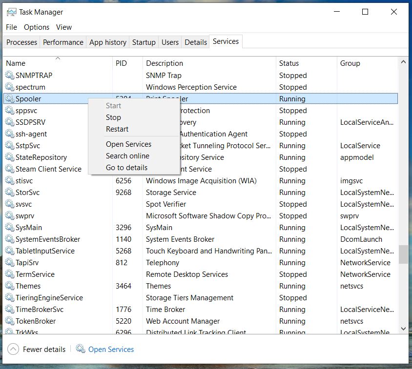 Printer Offline Windows 10