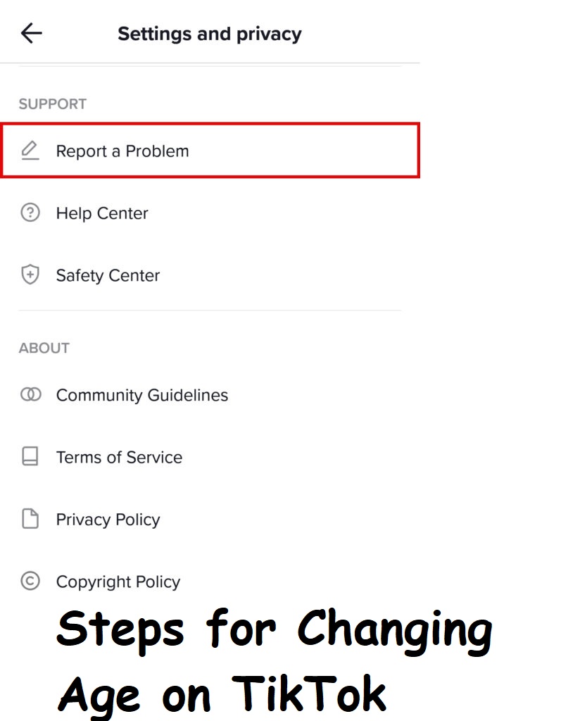 Change Age on TikTok