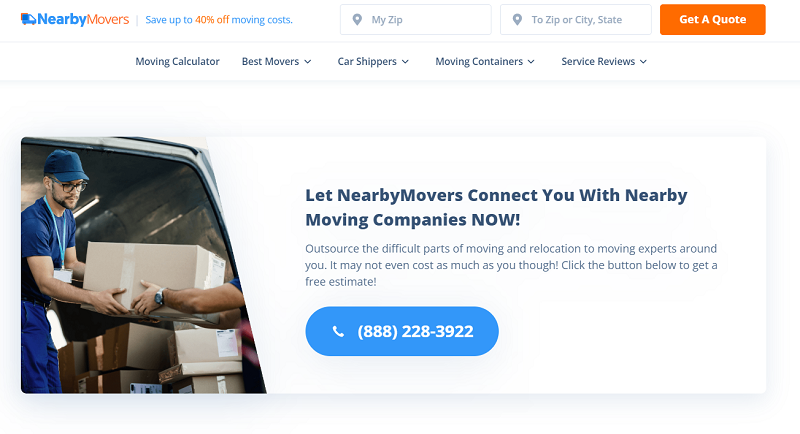 NearbyMovers for Finding Truck Rental Service