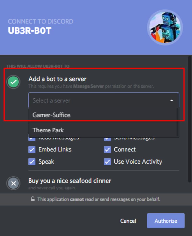 add discord bots