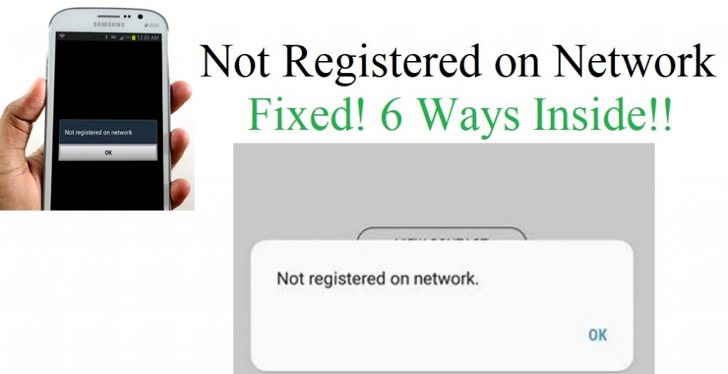 how to solve problem not registered on network
