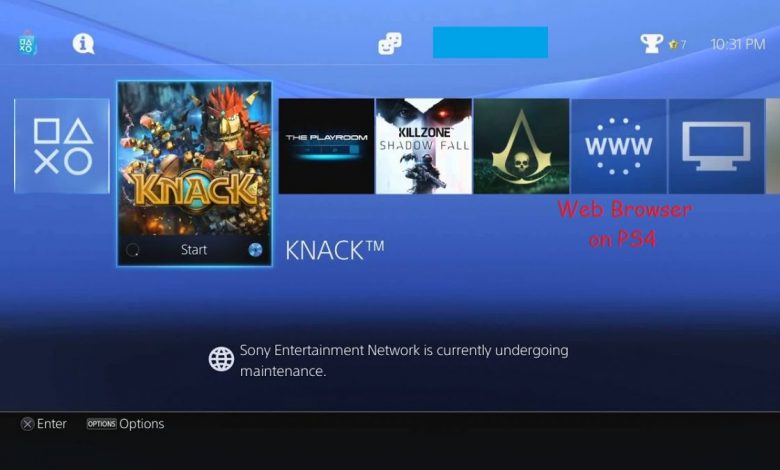 PS4 Web Browser