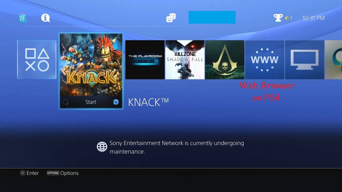 PS4 Web Browser