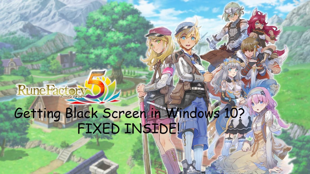 Rune Factory 5 Black Screen