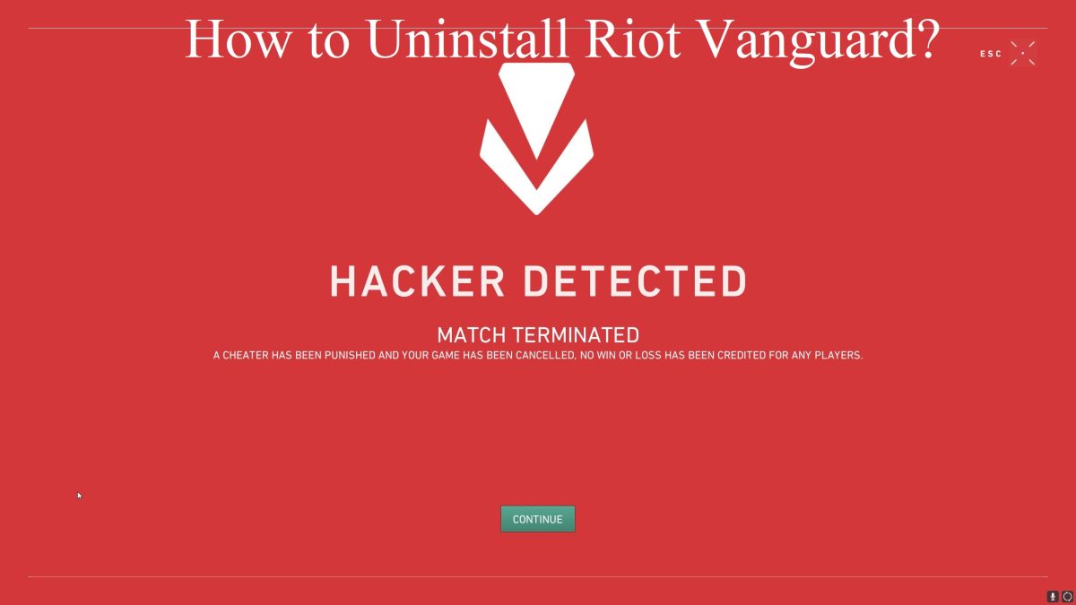 Uninstall Riot Vanguard