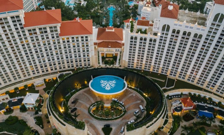 Aerial View of City Buildings - Casino